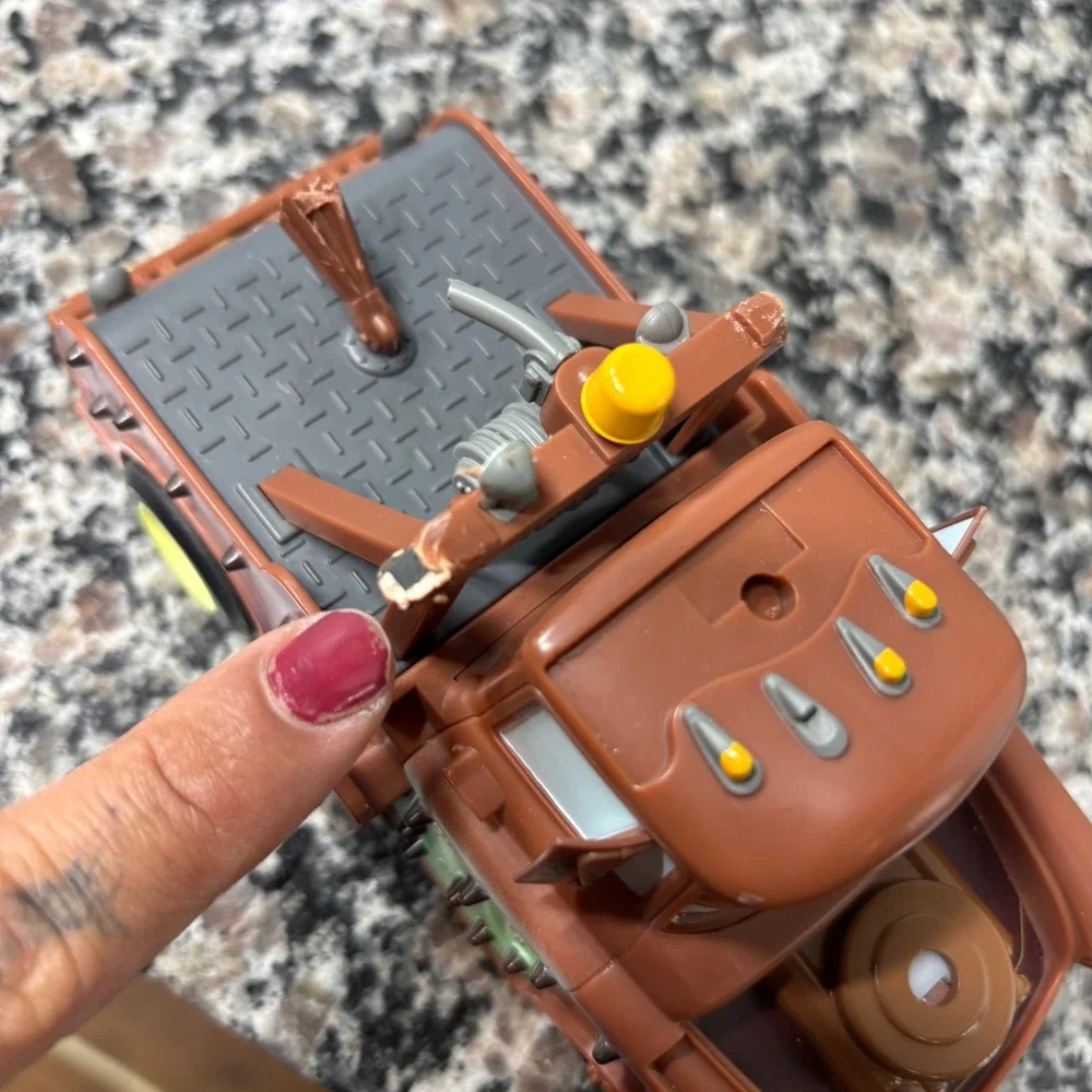 Disney Pixar Cars Tow Mater Spiked Mad Max Style Toy Truck Brown Plastic 6.5in